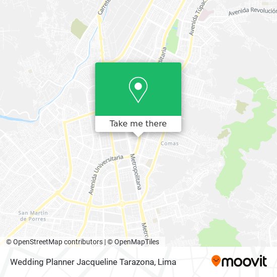 Wedding Planner Jacqueline Tarazona map