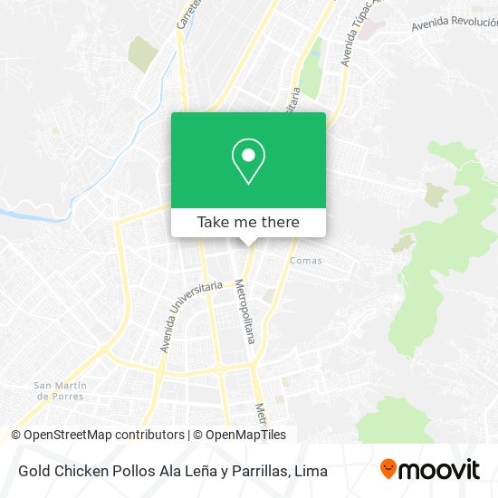 Gold Chicken Pollos Ala Leña y Parrillas map