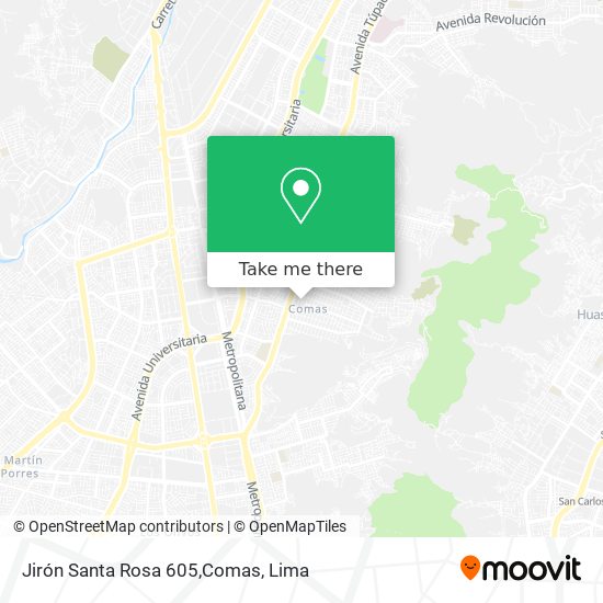 Jirón Santa Rosa 605,Comas map