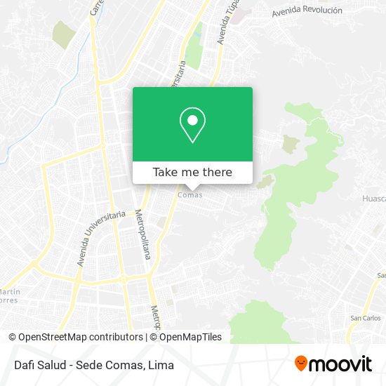 Dafi Salud - Sede Comas map