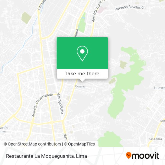 Mapa de Restaurante La Moqueguanita