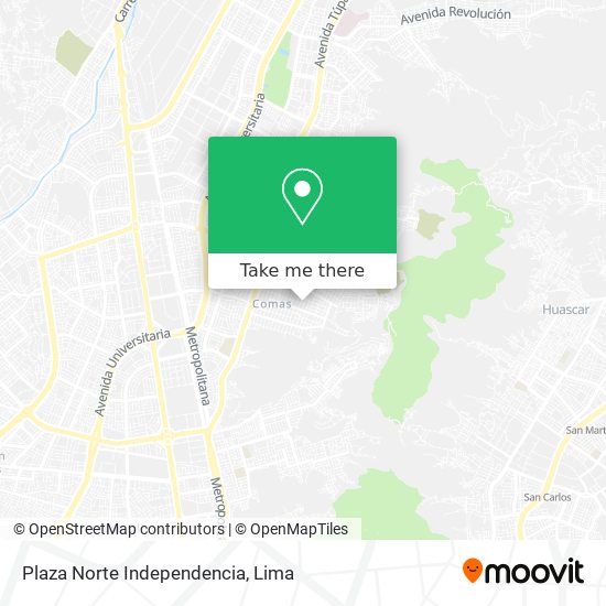 Mapa de Plaza Norte Independencia
