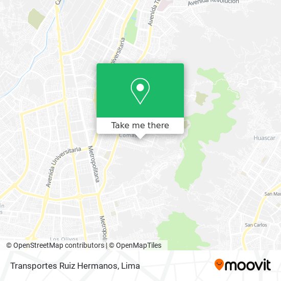 Mapa de Transportes Ruiz Hermanos