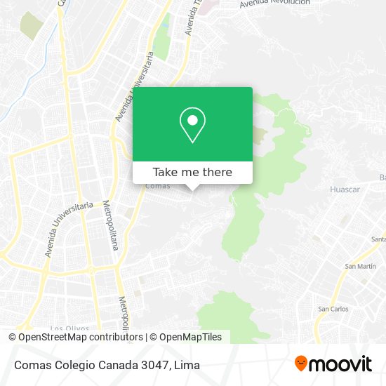 Mapa de Comas Colegio Canada 3047