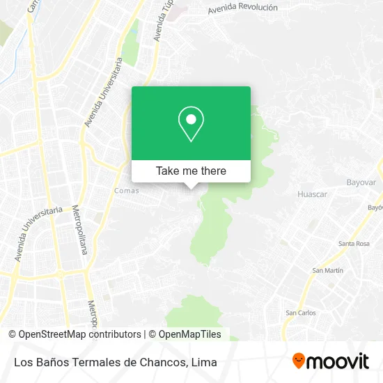 Los Baños Termales de Chancos map