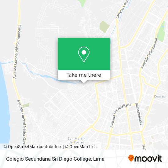 Mapa de Colegio Secundaria Sn Diego College