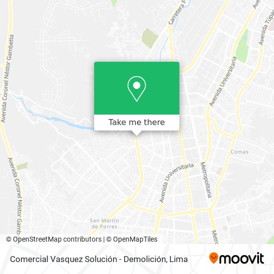 Comercial Vasquez Solución - Demolición map