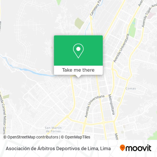 Asociación de Árbitros Deportivos de Lima map