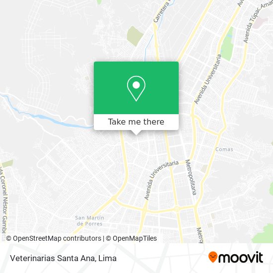 Veterinarias Santa Ana map