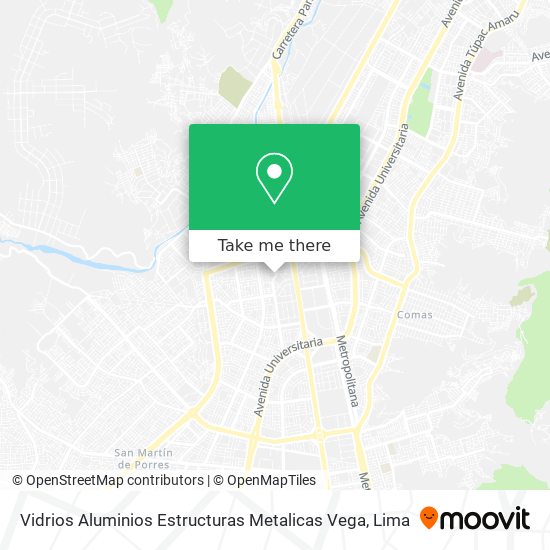 Mapa de Vidrios Aluminios Estructuras Metalicas Vega