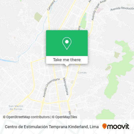 Mapa de Centro de Estimulación Temprana Kinderland