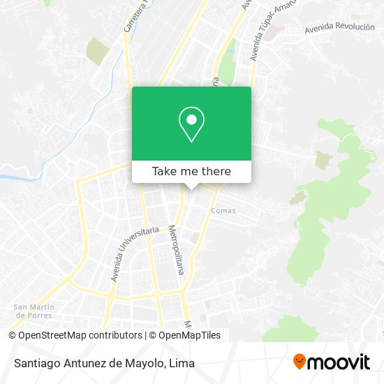 Santiago Antunez de Mayolo map