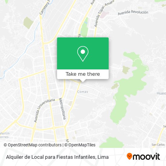 Alquiler de Local para Fiestas Infantiles map