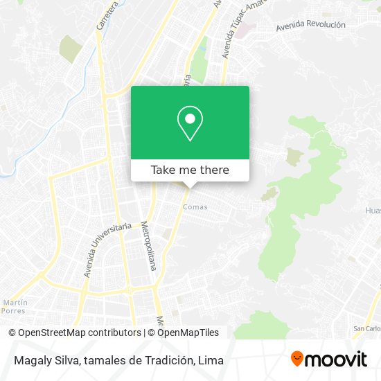 Magaly Silva, tamales de Tradición map