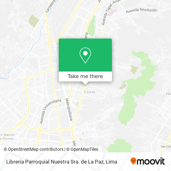 Mapa de Libreria Parroquial Nuestra Sra. de La Paz