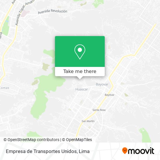 Empresa de Transportes Unidos map