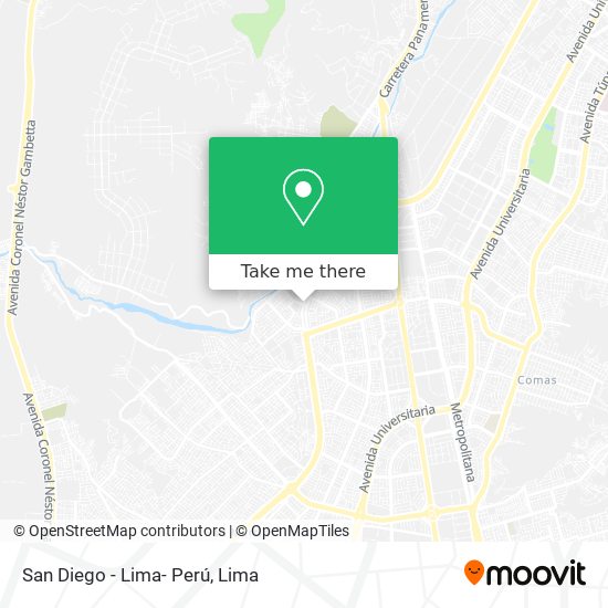 San Diego - Lima- Perú map