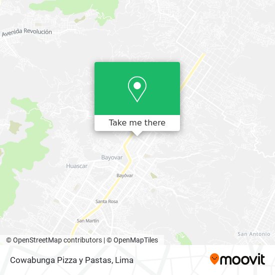 Cowabunga Pizza y Pastas map