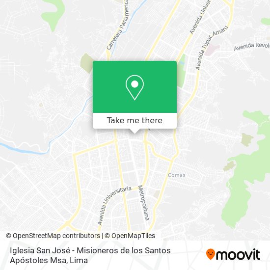 Mapa de Iglesia San José - Misioneros de los Santos Apóstoles Msa