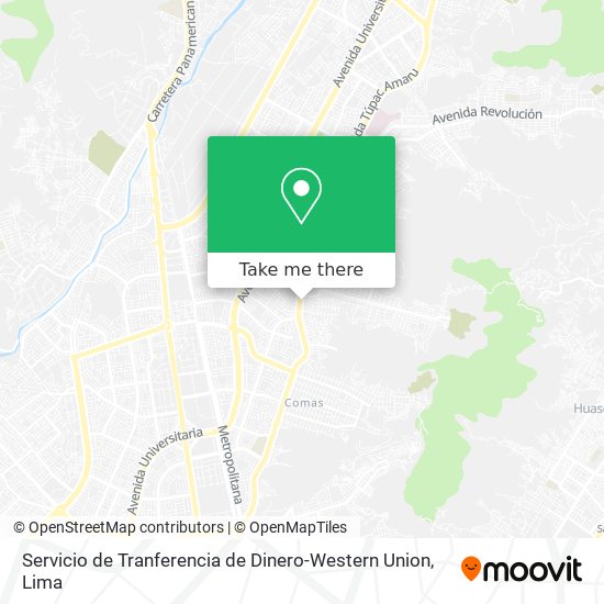 Servicio de Tranferencia de Dinero-Western Union map