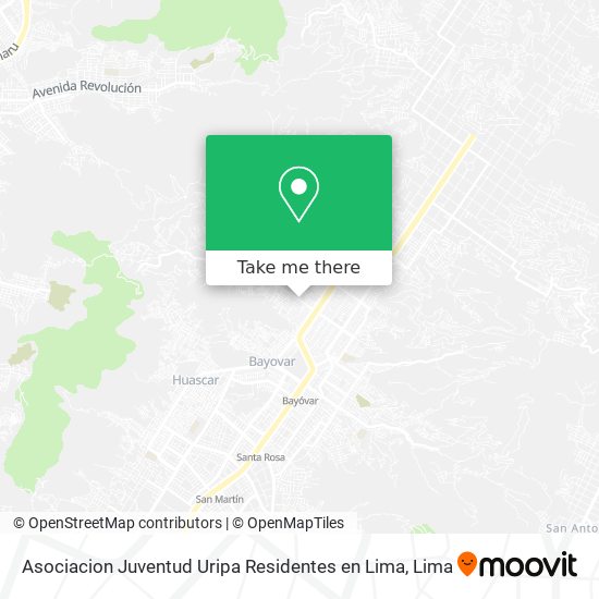 Mapa de Asociacion Juventud Uripa Residentes en Lima