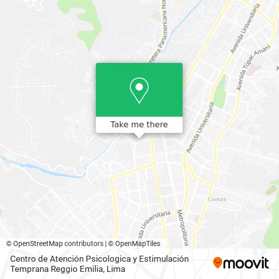 Centro de Atención Psicologica y Estimulación Temprana Reggio Emilia map