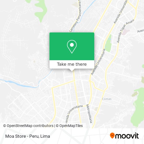 Mapa de Moa Store - Peru