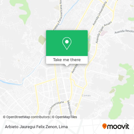 Arbieto Jauregui Felix Zenon map