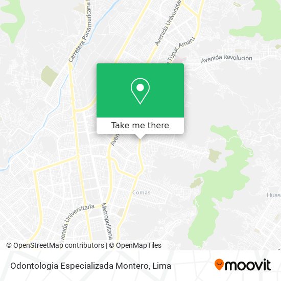 Mapa de Odontologia Especializada Montero
