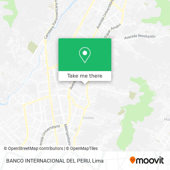 BANCO INTERNACIONAL DEL PERU map