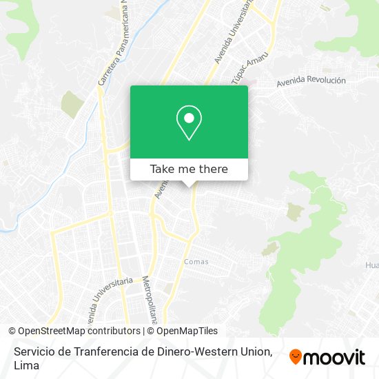 Servicio de Tranferencia de Dinero-Western Union map