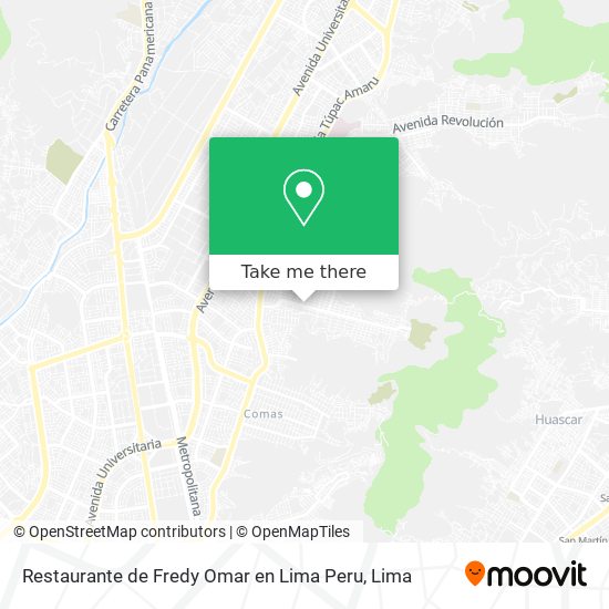 Mapa de Restaurante de Fredy Omar en Lima Peru