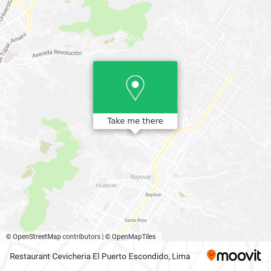 Restaurant Cevicheria El Puerto Escondido map