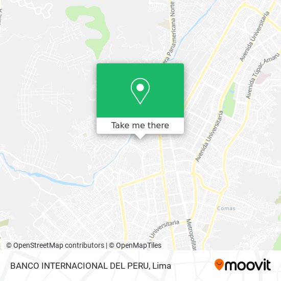 Mapa de BANCO INTERNACIONAL DEL PERU