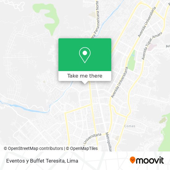 Mapa de Eventos y Buffet Teresita