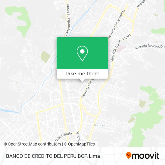 BANCO DE CREDITO DEL PERU BCP map