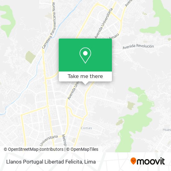 Llanos Portugal Libertad Felicita map