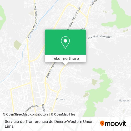 Servicio de Tranferencia de Dinero-Western Union map