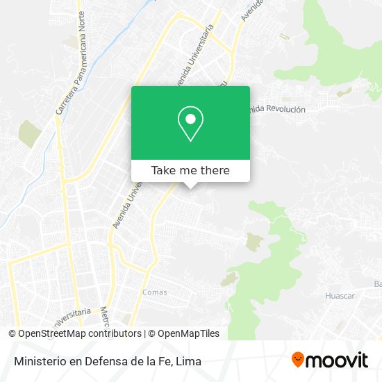 Ministerio en Defensa de la Fe map