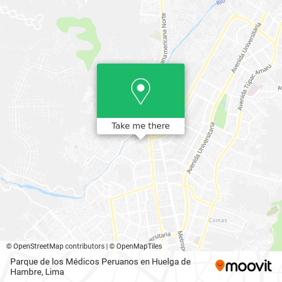 Parque de los Médicos Peruanos en Huelga de Hambre map