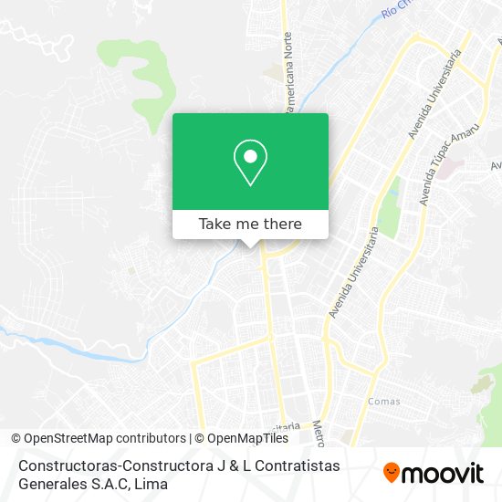 Mapa de Constructoras-Constructora J & L Contratistas Generales S.A.C