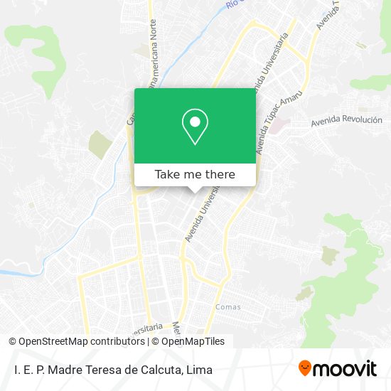 Mapa de I. E. P. Madre Teresa de Calcuta