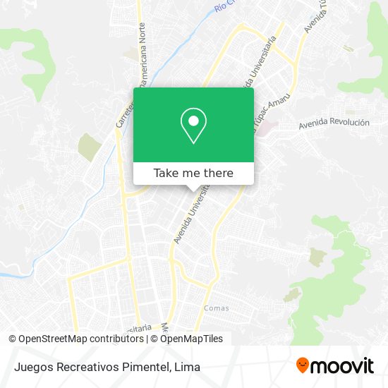 Mapa de Juegos Recreativos Pimentel