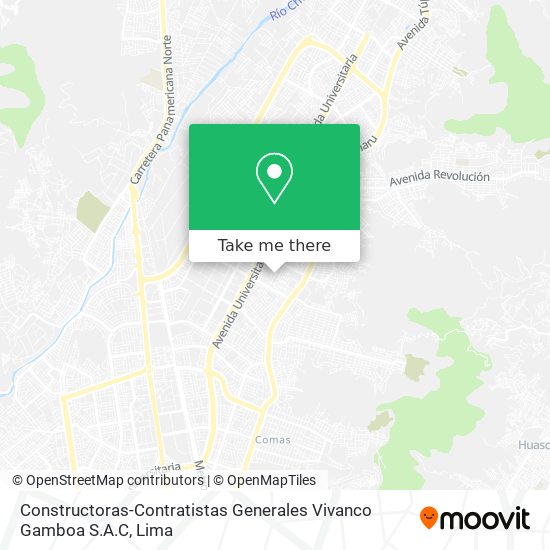 Mapa de Constructoras-Contratistas Generales Vivanco Gamboa S.A.C
