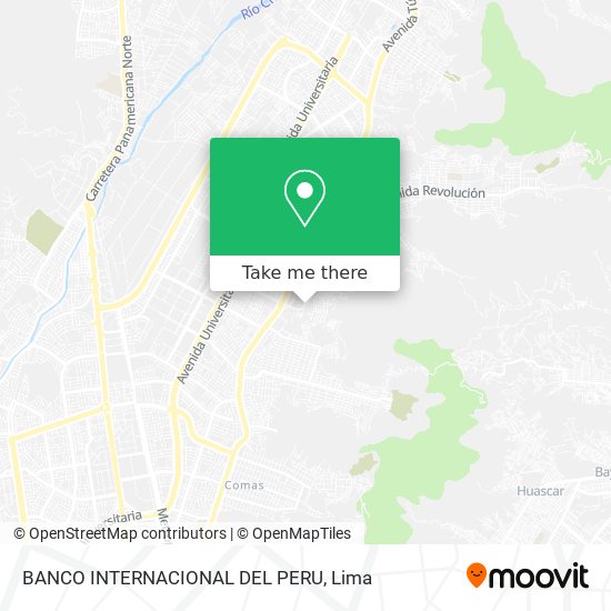 BANCO INTERNACIONAL DEL PERU map