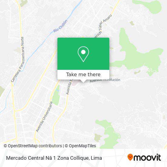 Mapa de Mercado Central Nâ 1 Zona Collique