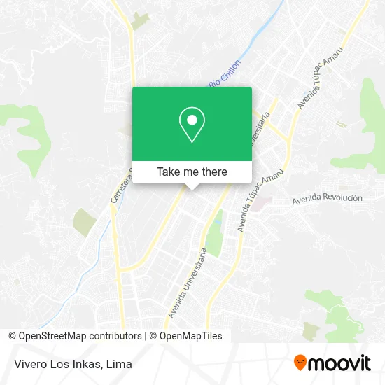 Vivero Los Inkas map