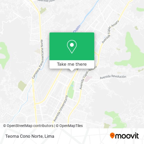 Teoma Cono Norte map