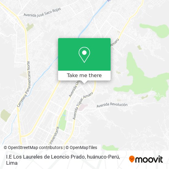 Mapa de I.E Los Laureles de Leoncio Prado, huánuco-Perú