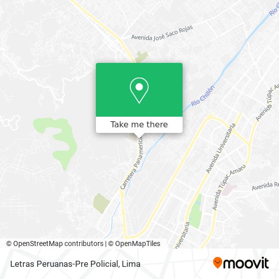 Letras Peruanas-Pre Policial map